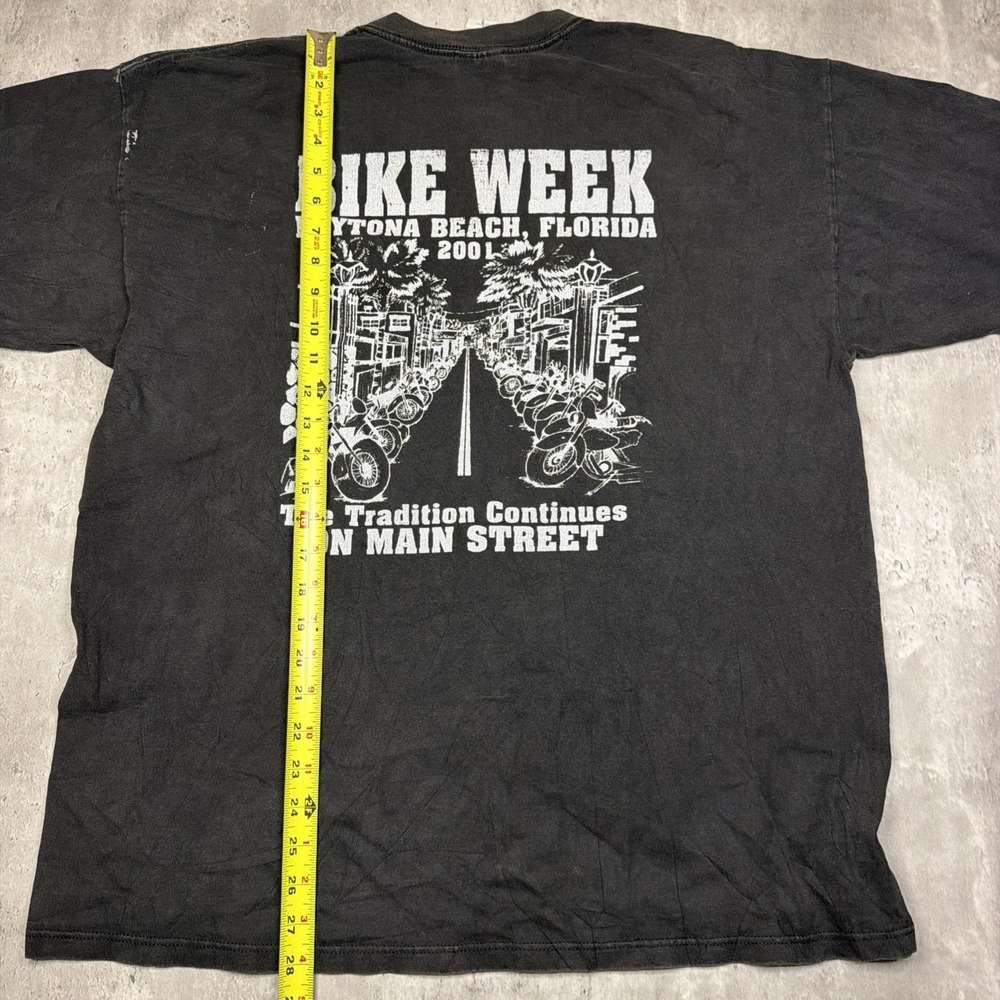 Vintage Daytona Beach Bike Week Shirt 2001 Double Sided Biker Florida Harley USA - Picture 8 of 8